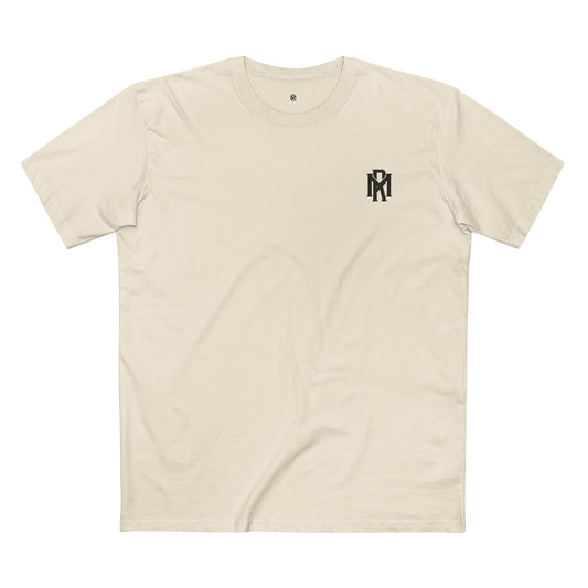 Monogram Logo Tee — Vintage Black Emblem T‑Shirt