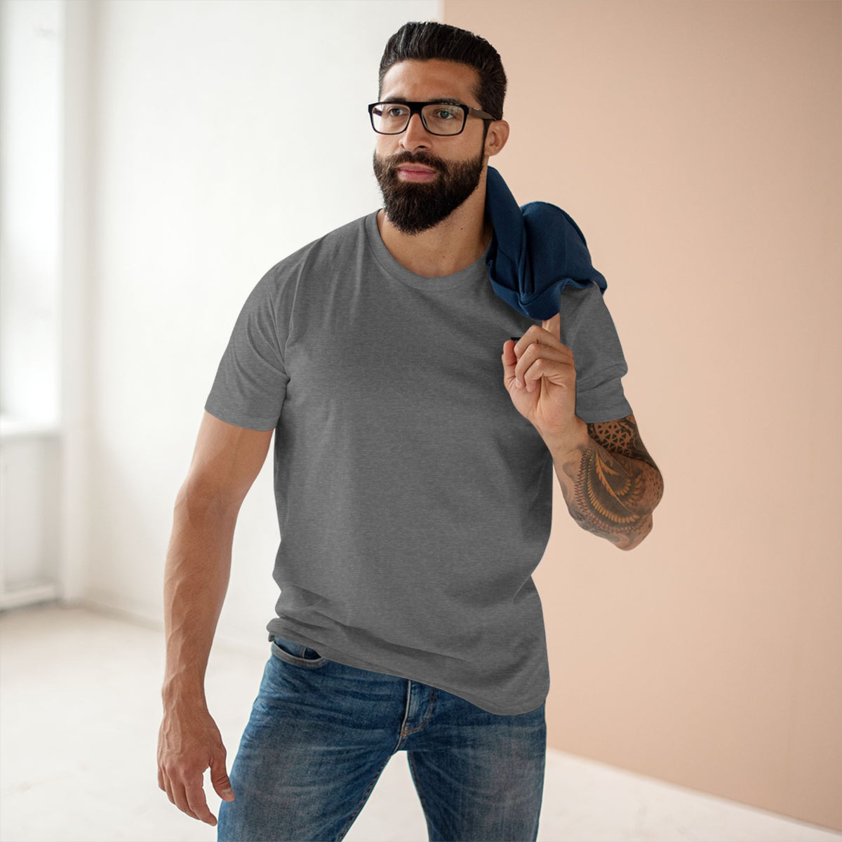 Monogram Logo Tee — Vintage Black Emblem T‑Shirt