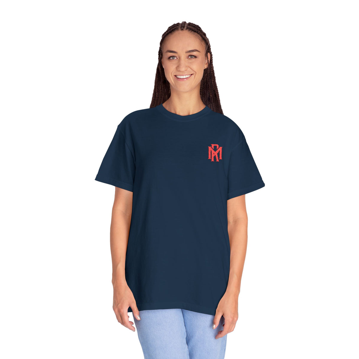 Pixel Heart T-Shirt — Small Red Heart Chest Graphic