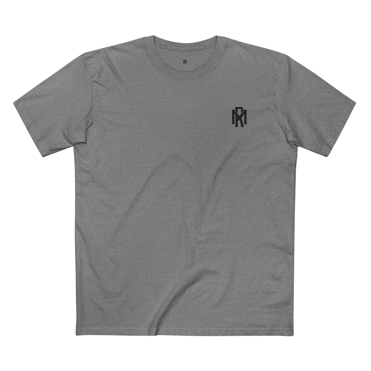 Monogram Logo Tee — Vintage Black Emblem T‑Shirt