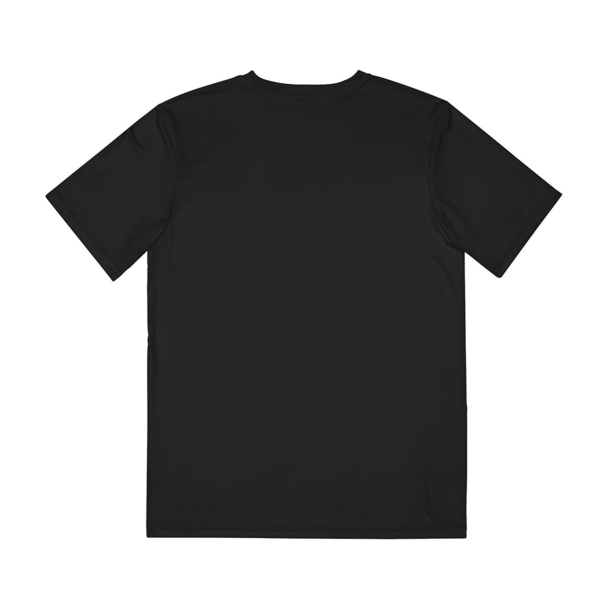 Men's Black Performance Tee with Red Minimal Logo