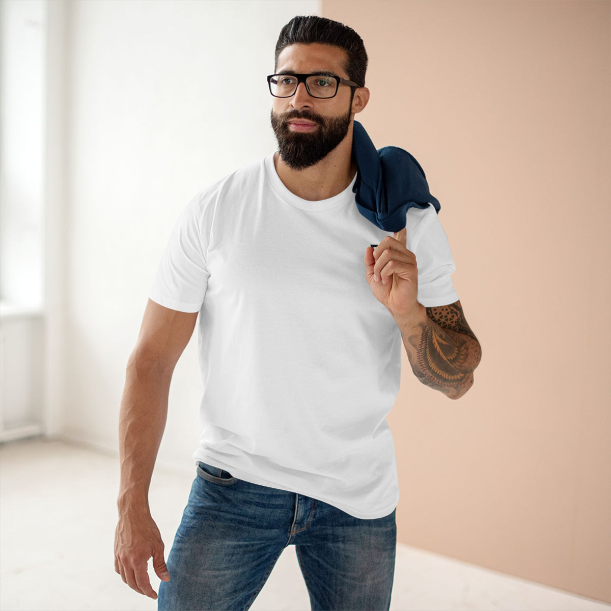 Monogram Logo Tee — Vintage Black Emblem T‑Shirt