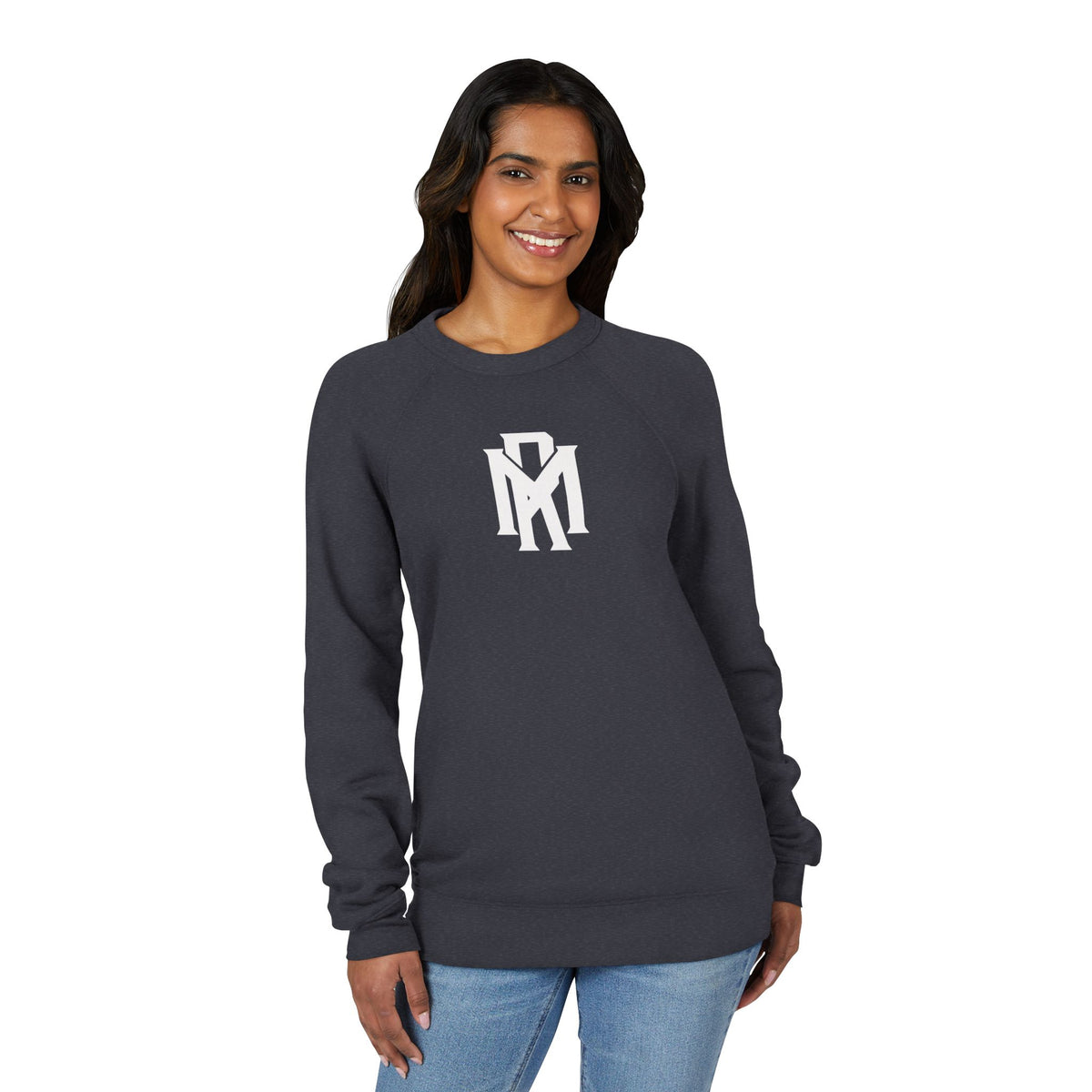 Monogram RM Minimalist Black Raglan Sweatshirt