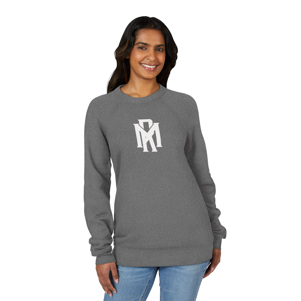 Monogram RM Minimalist Black Raglan Sweatshirt