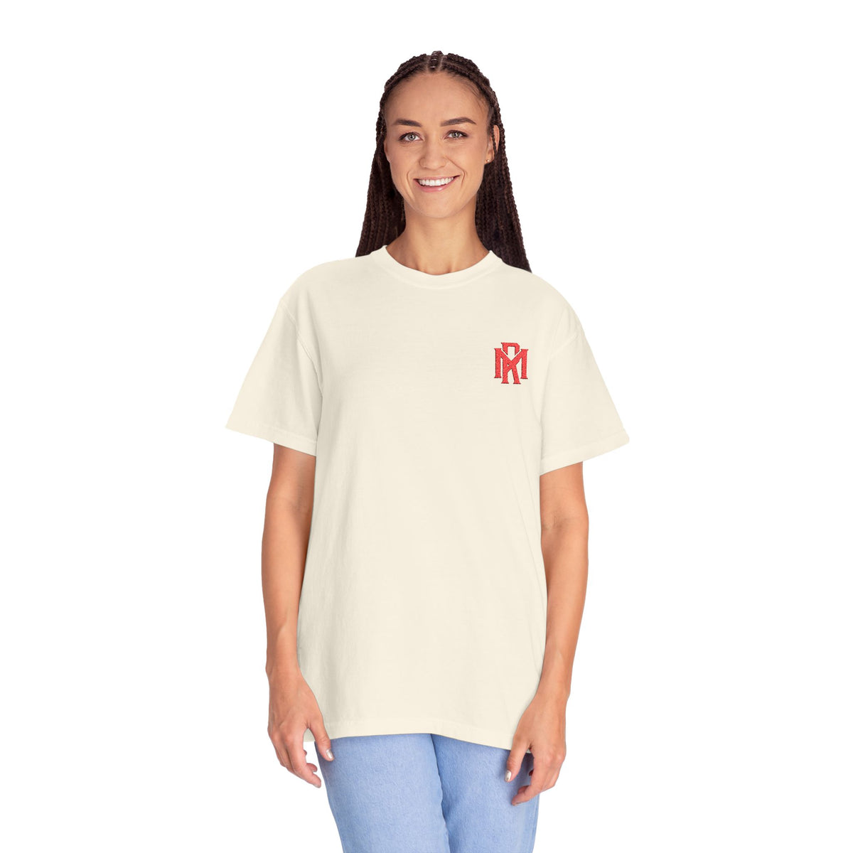 Pixel Heart T-Shirt — Small Red Heart Chest Graphic